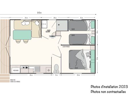 MOBILHOME 4 personnes - New Family 25m² Clim TV