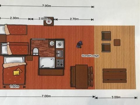 TENTE TOILE ET BOIS 5 personnes - Tente Ciela Nature Lodge - 2 chambres - Cuisine équipée – Salle de bain
