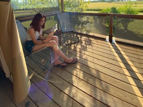 TENTE TOILE ET BOIS 7 personnes - Tente Ciela Nature Lodge - 2 chambres - Cuisine équipée – Salle de bain