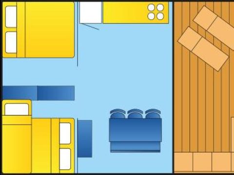 TENTE 5 personnes - Tente Ciela Nature - 2 chambres (sans sanitaire)