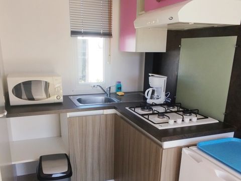 MOBILHOME 2 personnes - Privilège 1 ch. - Terrasse non couverte - 21 m2