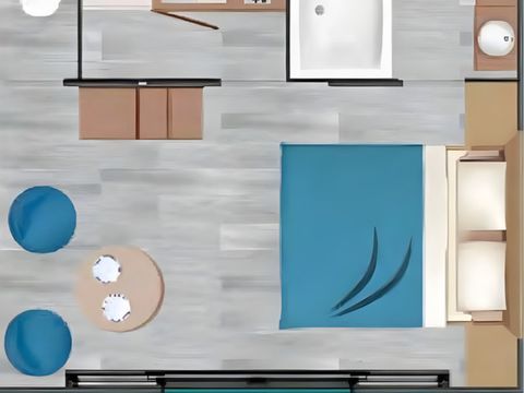 MOBILHOME 2 personnes - Mobil Home confort + 1 chambre 2 personnes, 16 m² (modèle 2020)					