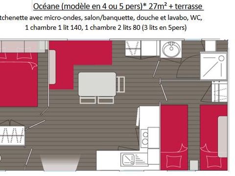 MOBILHOME 4 personnes - OCEANE 27 m²