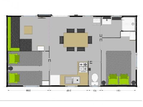 Mobilhome 6 personnes - MODULO Arrivée Dimanche