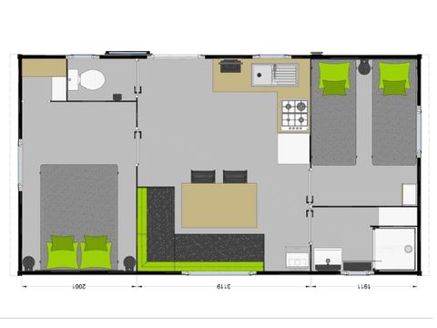 Mobilhome 6 personnes - IBIZA - Arrivée Dimanche