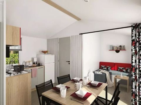 Mobilhome 6 personnes - Modulo 2 chambres 4/6 personnes, TV, LV, 27m² (2019)