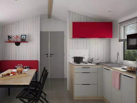 Mobilhome 6 personnes - Modulo 2 chambres 4/6 personnes, TV, LV, 27m² (2019)
