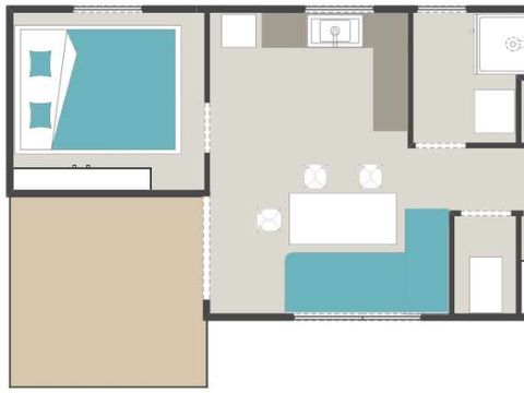 MOBILHOME 6 personnes - Mobil-home 3 chambres avec vue sur mer