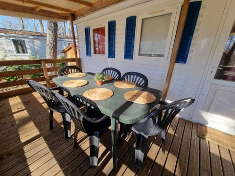 MOBILHOME 6 personnes - 20 Résidence La Futaie 32m2 Terrasse Couverte , 3 chambres, lave vaisselle + Télévision 1/6 pers
