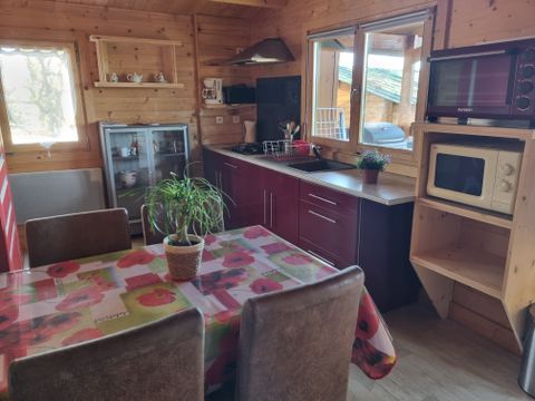 Chalet 1/4 personnes - 78 Les - Coquelicots 30m² - Terrasse couverte +Télévision