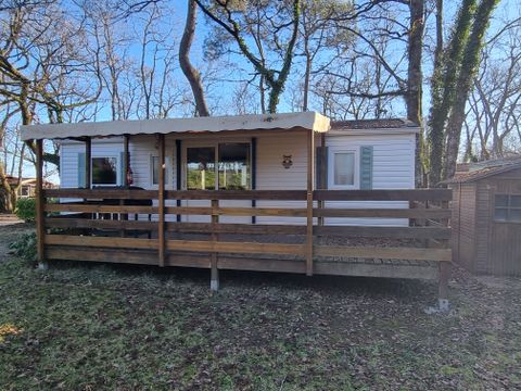 MOBILHOME 6 personnes - 24 Résidence Noisette 32m2 Terrasse Couverte + télevision + Lave vaisselle + climatisation 1/6 pers