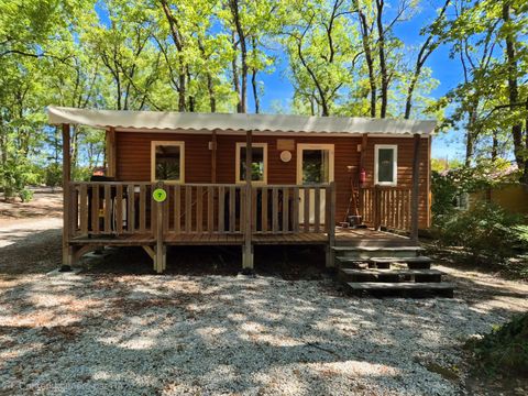 Mobilhome 1/6 personnes - 07 Résidence - La Garenne - 32m2 - 3chambres - Clim - Terrasse Couverte - Télévision - Lave-vaisselle