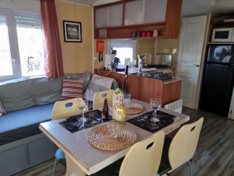 MOBILHOME 6 personnes -  63 Résid de la FORÊT Terrasse couverte, lave vaisselle + climatisation + Télévision 1/6 pers