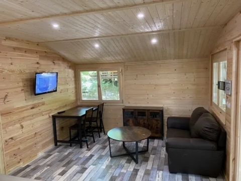 Chalet 2 personnes - 72 La - Cabane En tête à tête 35M2 Suite parentale - Terrasse couverte - Télé