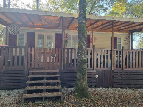 MOBILHOME 4 personnes - 62 Résidence la cordylineTerrasse Couverte, Climatisation + lave vaisselle 1/4 pers