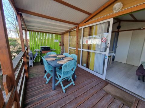 MOBILHOME 5 personnes - 28 Cottage Détente 25m² Terrasse couverte + climatisation +Télévision 1/5 pers
