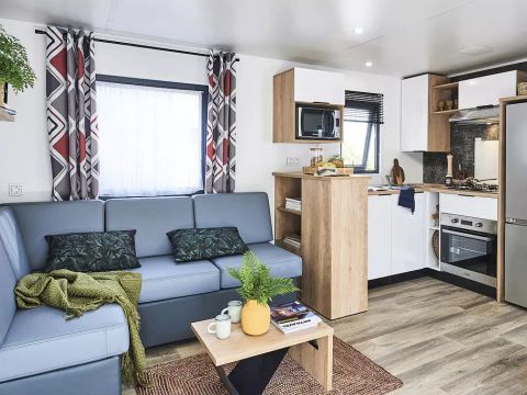 MOBILHOME 4 personnes - Lodge SERENITY-PREMIUM 3 Pièces 4 Personnes + SPA + TV