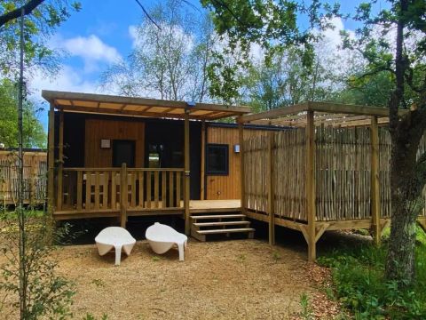 MOBILHOME 4 personnes - Lodge SERENITY-PREMIUM 3 Pièces 4 Personnes + SPA + TV