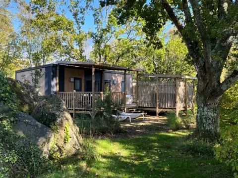 MOBILHOME 4 personnes - Lodge SERENITY-PREMIUM 3 Pièces 4 Personnes + SPA + TV