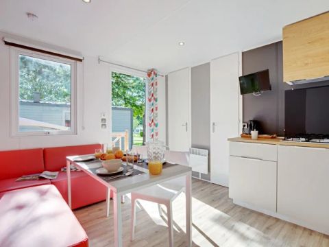 MOBILHOME 6 personnes - Mobil Home Aqua 2ch 4/6pers Terrasse Semi-Couverte TV