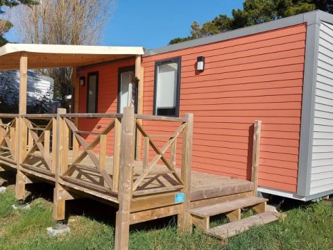 MOBILHOME 6 personnes - Mobil Home Aqua 2ch 4/6pers Terrasse Semi-Couverte TV