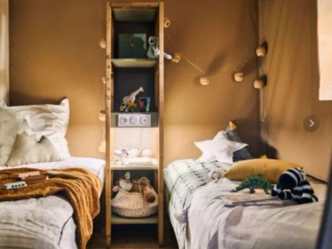 TENTE TOILE ET BOIS 4 personnes - Tente Lodge Cristal 3 pièces 4 personnes***