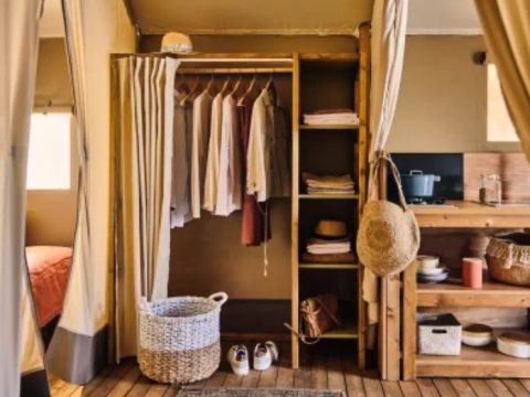 TENTE TOILE ET BOIS 6 personnes - Tente Lodge Cristal 4 pièces 6 personnes***