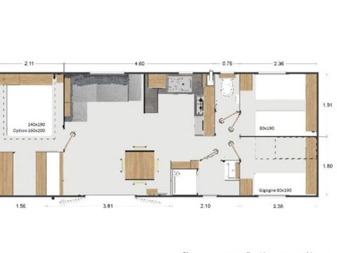 MOBILHOME 8 personnes - Excellence 3 chambres