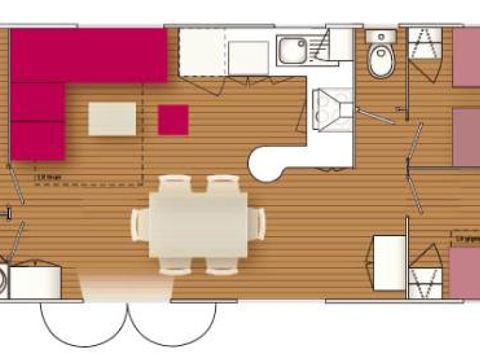 Mobilhome 6 personnes - Mobil home Privilège (3 chambres)