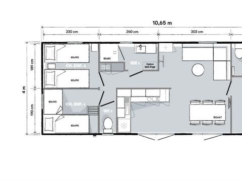 MOBILHOME 6 personnes - Premium - 3 chambres - 2 SDB- spa privatif