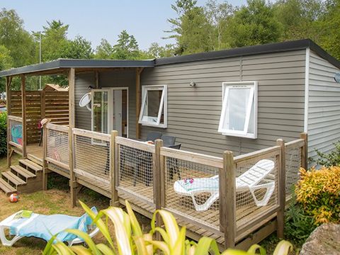 MOBILHOME 6 personnes - Premium | 3 Ch. | 6 Pers. | Terrasse surélevée | Clim. | TV