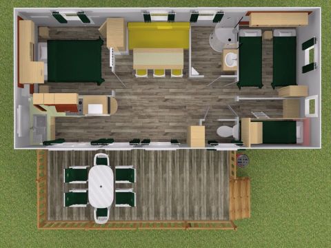 MOBILHOME 6 personnes - Comfort Plus 3 chambres avec lave-vaisselle
