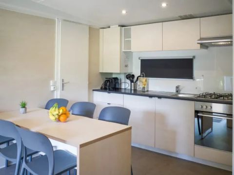 MOBILHOME 6 personnes - Salon Premium à 3 chambres sans lave-vaisselle ni télévision