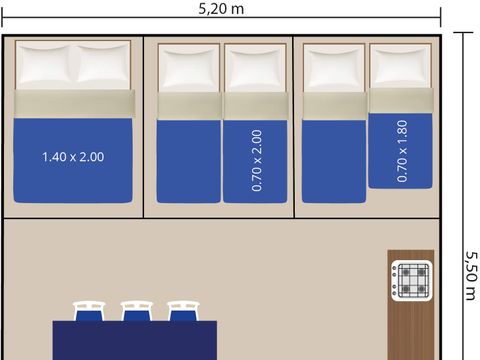 TENTE 6 personnes - Lanterna - Tente bungalow de luxe