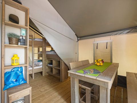 TENTE TOILE ET BOIS 5 personnes - Lanterna - Tente Safari Confort + climatisation
