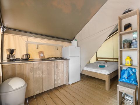TENTE TOILE ET BOIS 5 personnes - Lanterna - Tente Safari Confort + climatisation