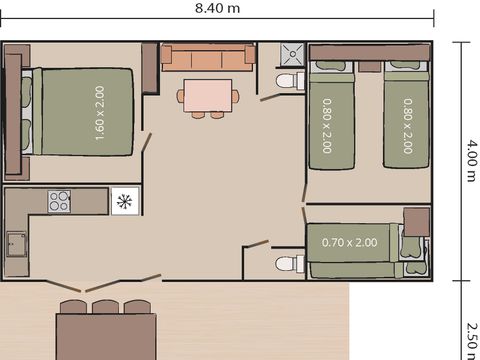 MOBILHOME 5 personnes - Lanterna - Mobile home Malte