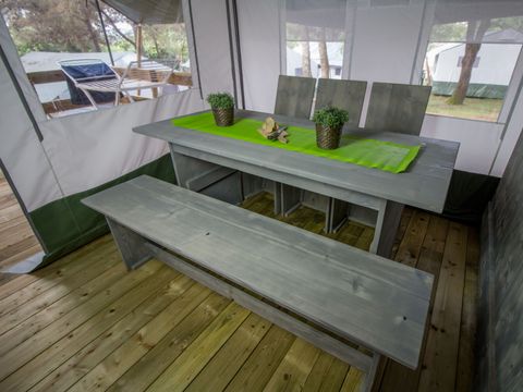 TENTE TOILE ET BOIS 5 personnes - Lanterna - Tente safari de luxe (6P)