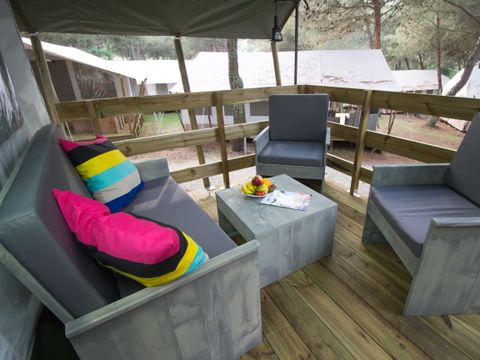 TENTE TOILE ET BOIS 5 personnes - Lanterna - Tente safari de luxe (6P)