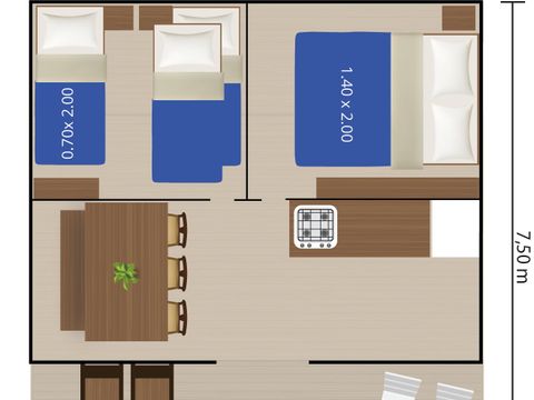 TENTE TOILE ET BOIS 5 personnes - Lanterna - Tente Safari de luxe (5P)