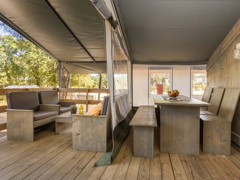 TENTE TOILE ET BOIS 5 personnes - Lanterna - Tente Safari de luxe (5P)