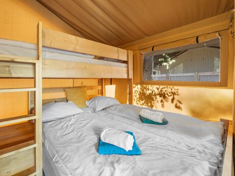 TENTE TOILE ET BOIS 5 personnes - Lanterna - Tente Safari Lodge + air conditionné (5P)