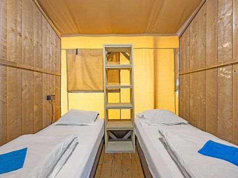 TENTE TOILE ET BOIS 5 personnes - Lanterna - Tente Safari Lodge + air conditionné (6P)