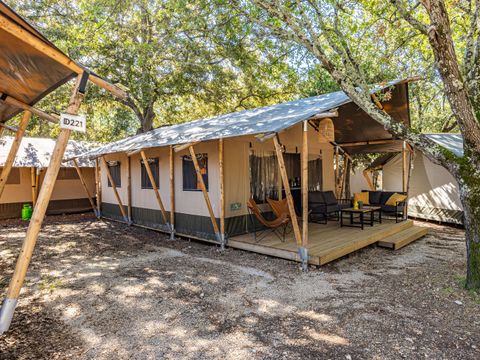 TENTE TOILE ET BOIS 6 personnes - Lanterna - Tente Safari Lodge + air conditionné (6P)
