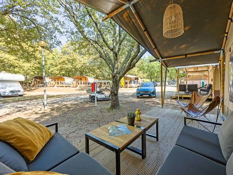 TENTE TOILE ET BOIS 6 personnes - Lanterna - Tente Safari Lodge + air conditionné (6P)