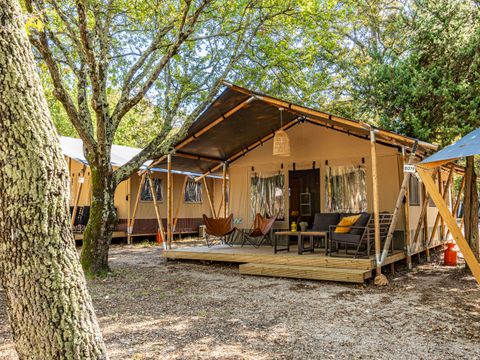 TENTE TOILE ET BOIS 6 personnes - Lanterna - Tente Safari Lodge + air conditionné (6P)