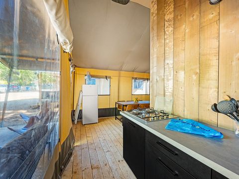 TENTE TOILE ET BOIS 5 personnes - Lanterna - Tente Safari Lodge + air conditionné (6P)