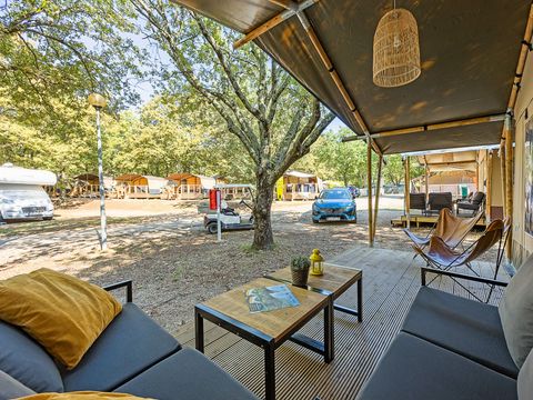 TENTE TOILE ET BOIS 5 personnes - Lanterna - Tente Safari Lodge + air conditionné (6P)