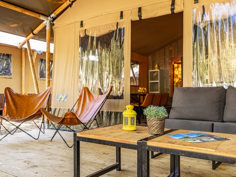 TENTE TOILE ET BOIS 5 personnes - Lanterna - Tente Safari Lodge + air conditionné (6P)