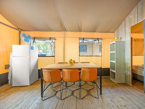 TENTE TOILE ET BOIS 6 personnes - Lanterna - Tente Safari Lodge + air conditionné (6P)